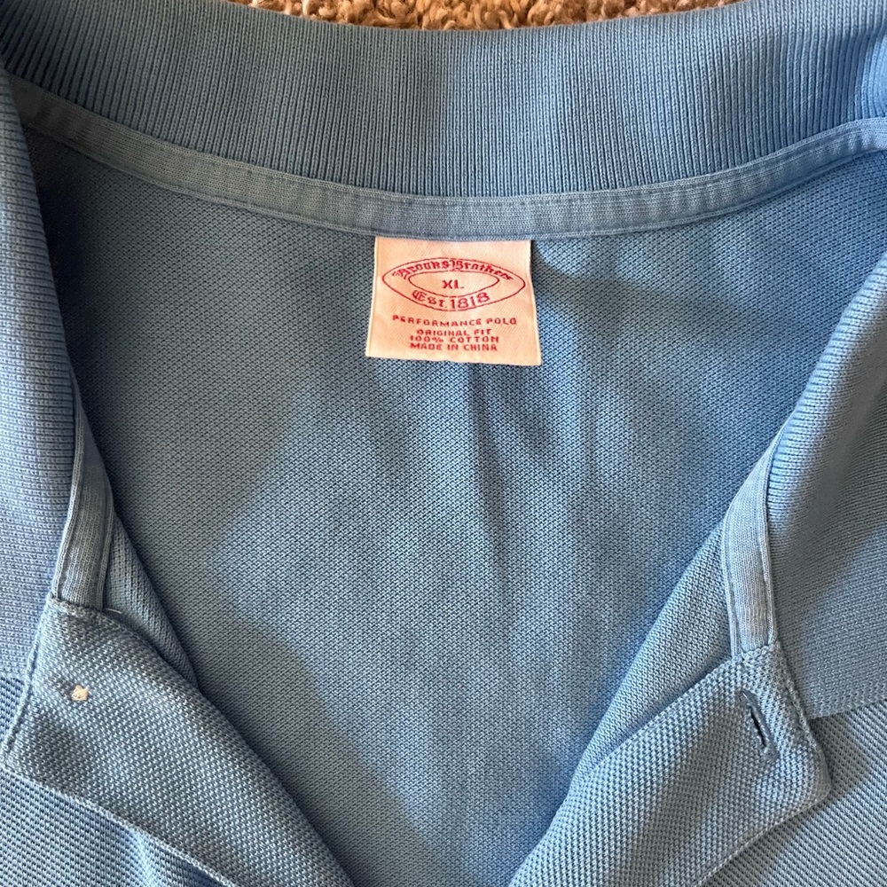Set of Three Brooks Brothers Polo Shirts - Navy, Pink, and Blue - Picture 6 of 9